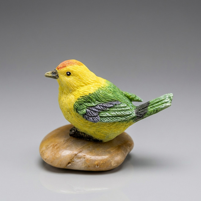 몰투데이 정원 온기 꾸미기 장식품 조형 녹색 새, 혼합색상