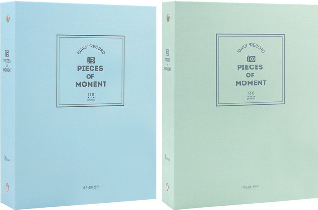 작은사진관 폴라로이드 160포켓 앨범 2권 세트, 블루 + 민트, 40매