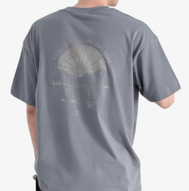 JTL 男款寬鬆版印花短袖T恤