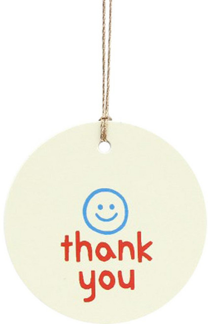 紅色感謝標籤, 100個, 紅色 + 淡黃色 + 藍色