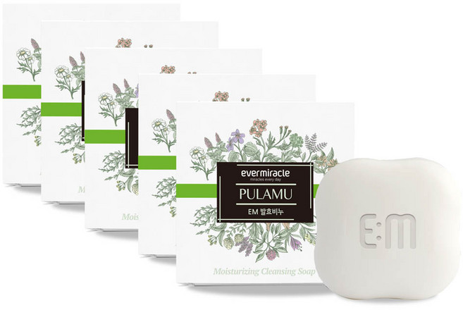 에버미라클 이엠 발효 비누, 85g, 5개입
