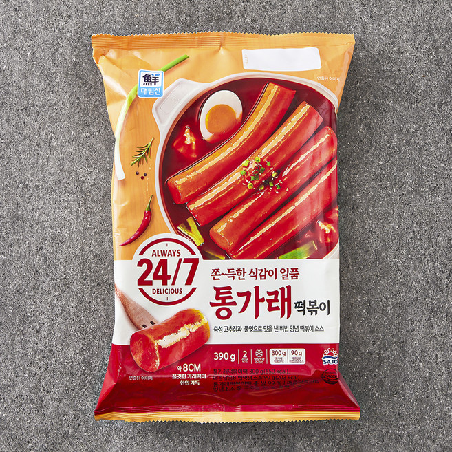 대림선 24 / 7 통가래떡볶이 2인분, 390g, 1개