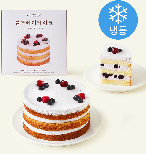 베즐리 블루베리 케이크 (냉동), 580g, 1개