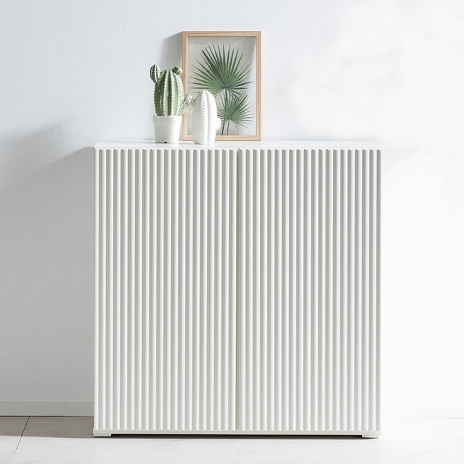 우아미 가구 미르 템바보드 다용도 수납장 800 방문설치, 화이트