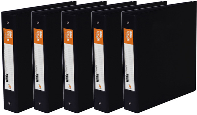 희망사무포인트 고주파 O링 바인더 A4 5cm Bb357, 흑색, 5개