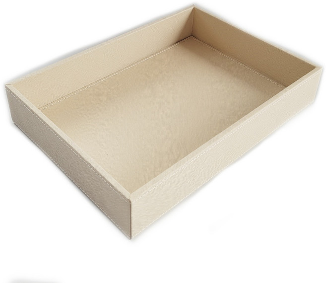 유피어 가죽 모던 트레이, 크림, 1개