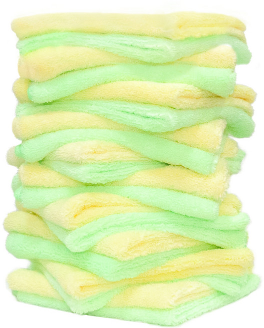 다용도 걸레 옐로우 + 그린 세트, 10세트, 혼합색상