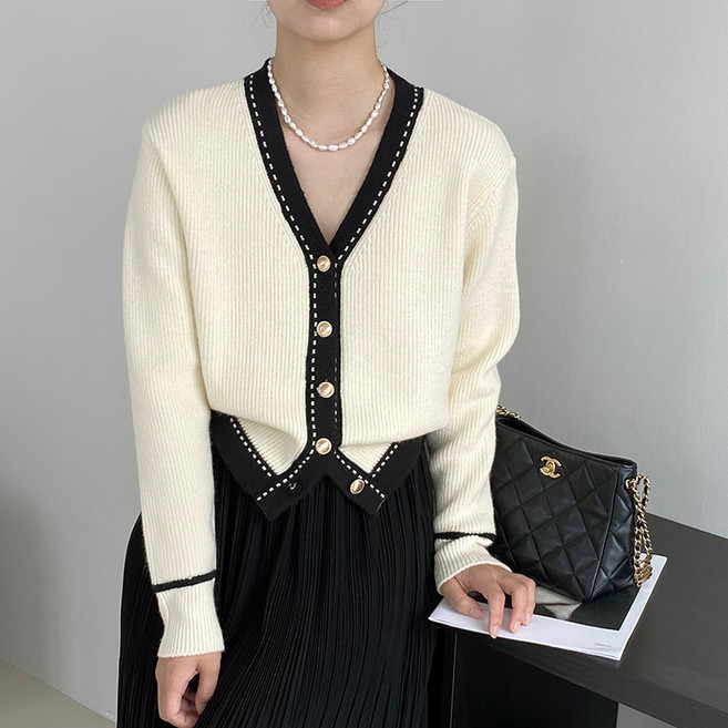 I AM MONG 女款 Viero 縫線開襟衫