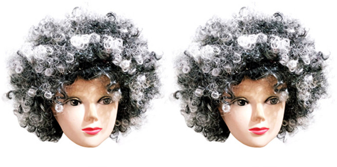 마켓감성 파티 소품 할머니 가발, 타입 4, 2개