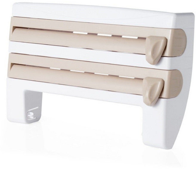 씨오브비 주방용 벽걸이 슬라이딩 커팅기 타월걸이, 베이지, 1개