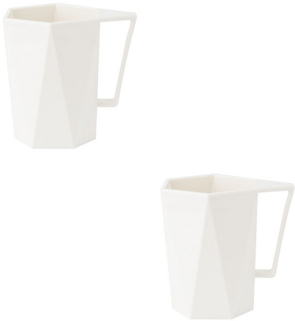 더자카 다이아몬드 양치컵, 화이트, 2개