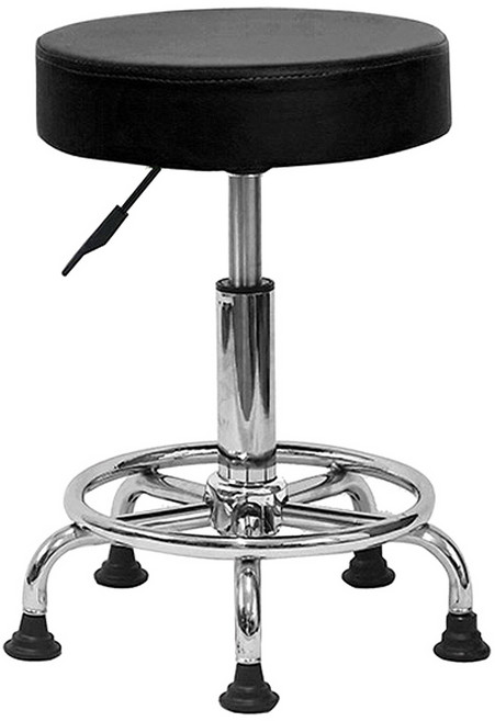 21C Trend 加大坐墊旋轉工作椅 009B 固定腳, 黑色, 1組