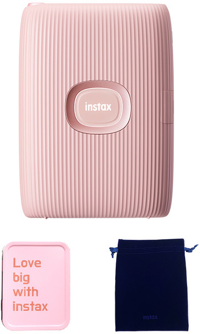 인스탁스 미니 링크2 + 틴케이스 + 파우치 세트, FI023W(소프트핑크)