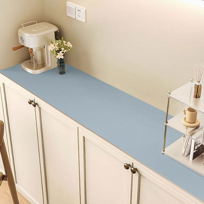 지앤와이 무지 방수 서랍장 캐비닛 매트, 블루, 1개