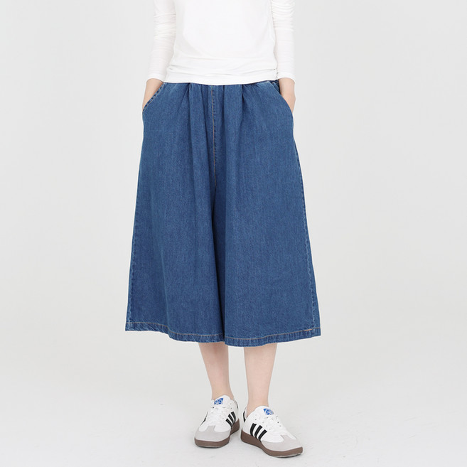 Moirbella 女款 Kitin 鬆緊帶丹寧寬褲 P24FW2-A0640