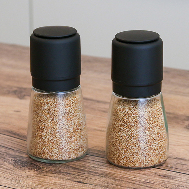 키텐실 이지 그라인더 양념통 블랙, 2개, 160ml