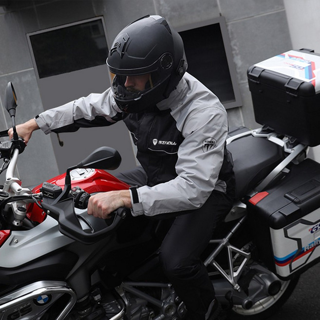 SINOLL 남성용 라이딩 레인코트 상하의 세트 SN-102, 투톤그레이