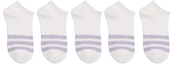 박군 여성용 학생용 PG 파스텔 3선 발목 양말 5족