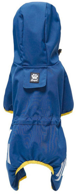 프랑온드 강아지 우비 소형견 중형견 대형견 방수 비옷, 파랑, 1개