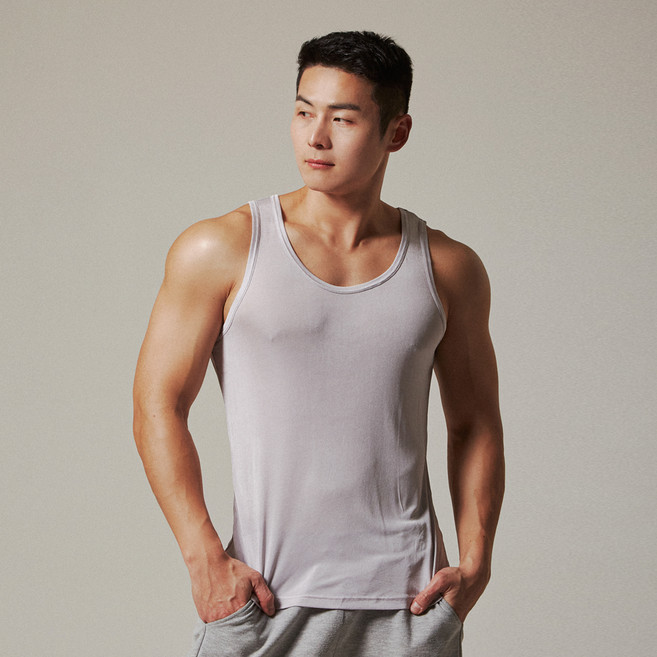 스페클로 남성용 냉장고섬유 인견 나시런닝 4p