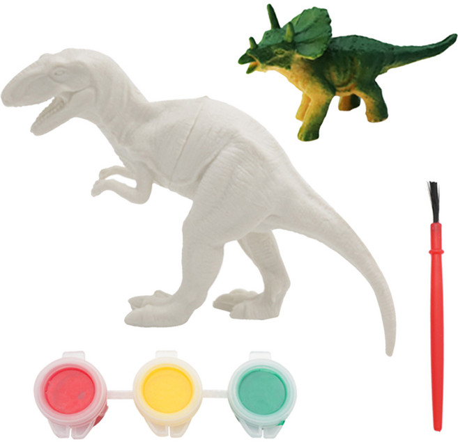 아가플러스 공룡 모형 3색 물감 색칠놀이 세트 랜덤발송, 랜덤 발송, 1세트