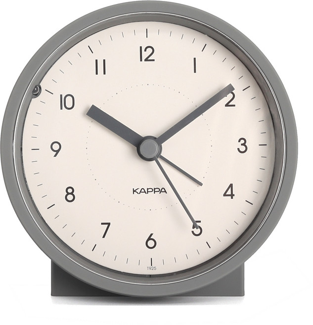 KAPPA 심플 무소음 알람 탁상시계 T925, 다크그레이