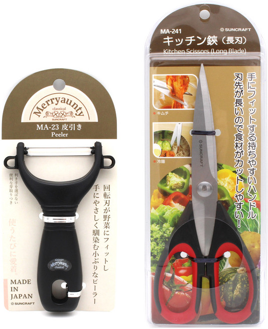 선크래프트 감자칼 + 주방가위 11cm 세트, 혼합색상, 1세트