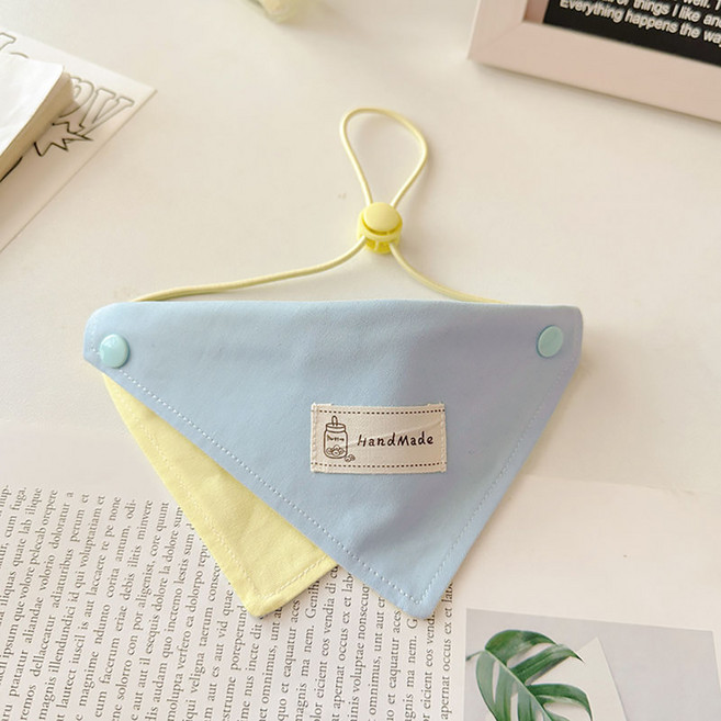 웨이비데이즈 강아지 산책 턱받이 스카프 퍼플 W265-0227, 블루(W265-0227BUFR), 1개