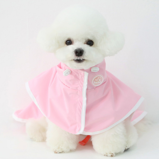 리토가토 반려동물 다이노팝 레인코트, 핑크, 1개
