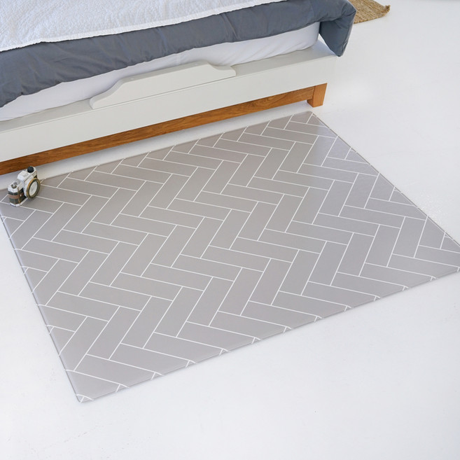 삼바텍 12T 양면 유아 놀이방매트, 헤링본그레이