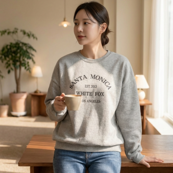 스펠로 긴팔 루즈핏 맨투맨