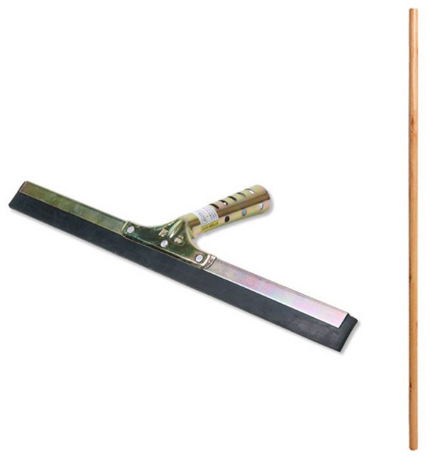 크린메이트 바닥 물기제거 이중 스퀴지 고무날 55cm + 봉 세트, 1개