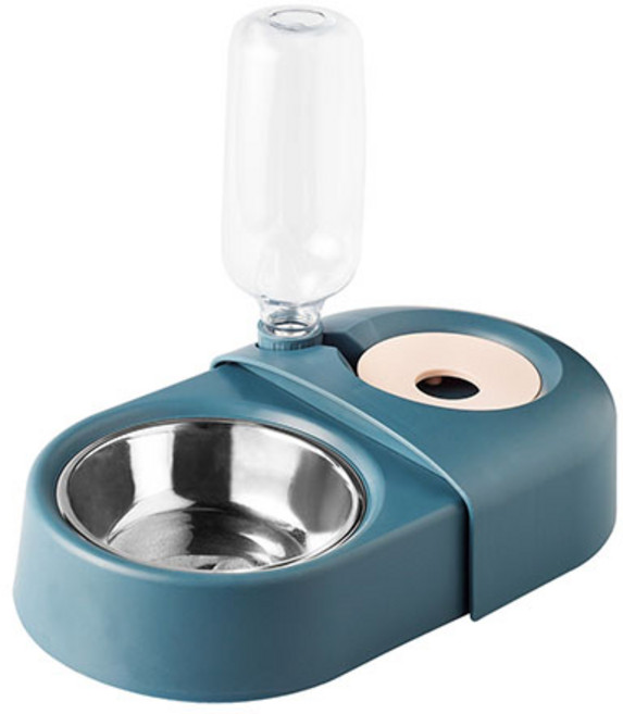 펫트롱 반려동물 식탁 급수기 급식기 일체형, 블루, 1개