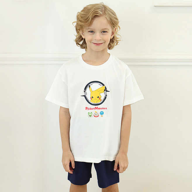 PremierFam 男童款寶可夢印花5分袖衣褲套裝