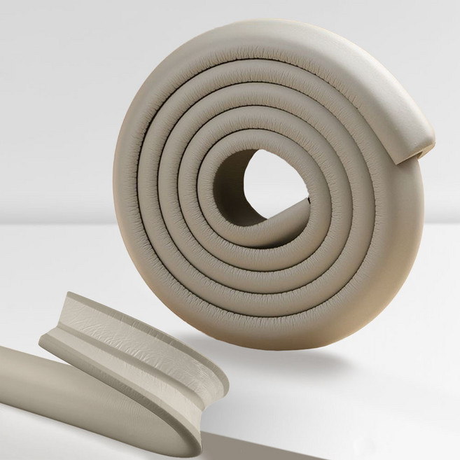 르메이어 유아용 쿠션 풀접착 L형 모서리 보호대, 1개, 그레이