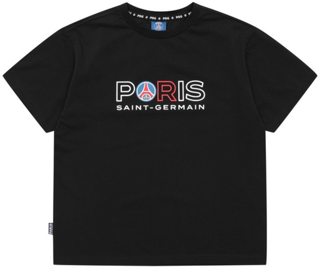 에스핏 PSG 파리로고 반팔 티셔츠