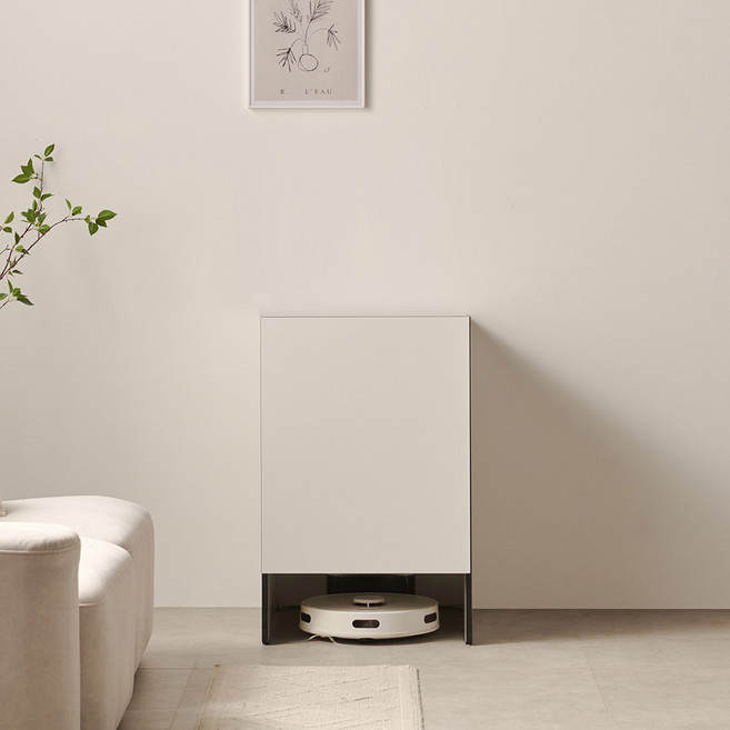 마마룸 헤스티아 로봇청소기 수납장 실속형, 화이트