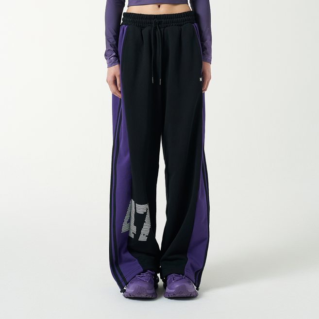 널디 남녀공용 컬러블락 스웻팬츠