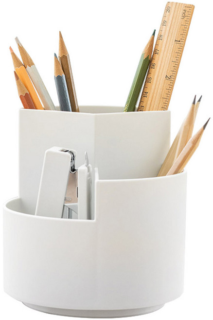 와이즈데이 다용도 회전형 연필꽂이, 베이지, 1개