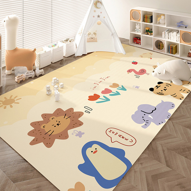 데이소이 요런개 반려동물 방수 미끄럼방지 매트, 6 동물원, 1개