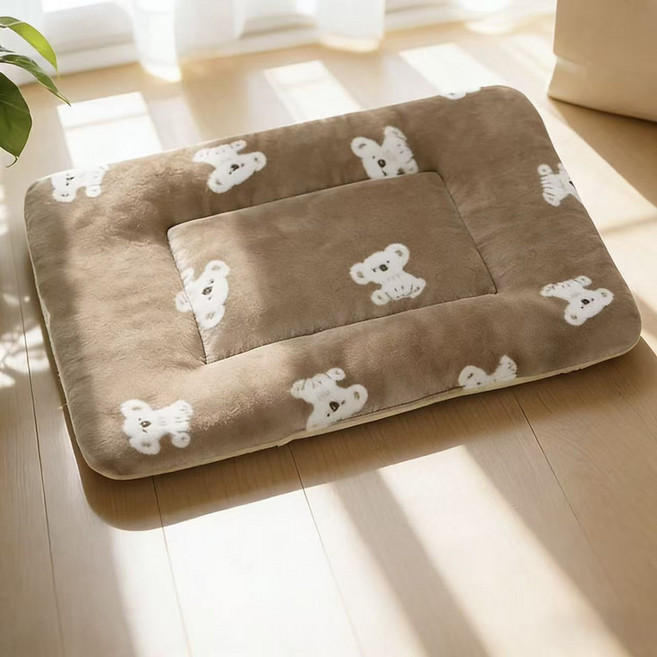 허니버블 반려동물 캐릭터 포근한 양면 방석 매트, 3, 1개