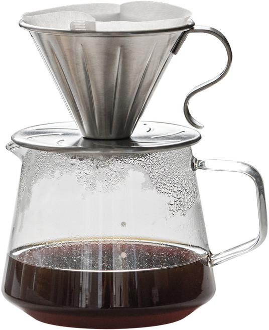 칼딘 올스텐 핸드드립 세트 3-4인용, 드리퍼 + 서버, 600ml, 1세트