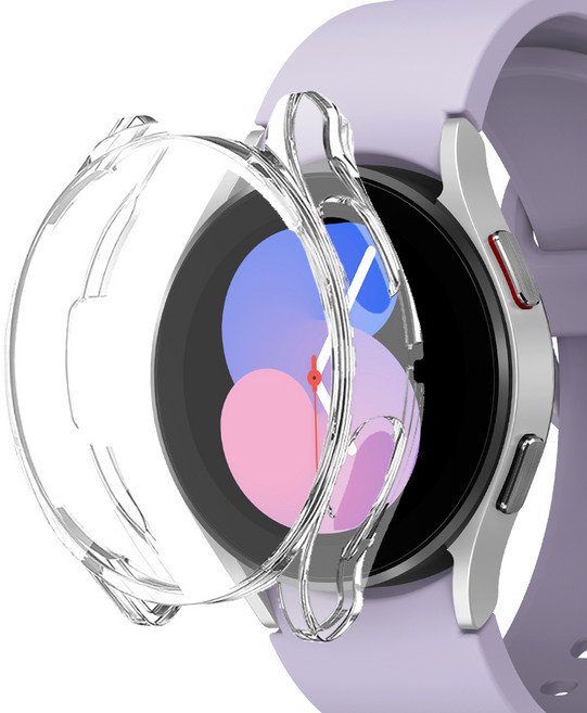 아이몰 갤럭시워치 화면 보호 풀커버 젤리 케이스, 투명, 1개