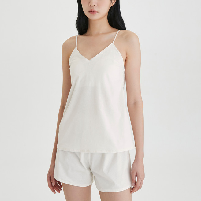 JAJU 여성용 코튼 슬립 상의