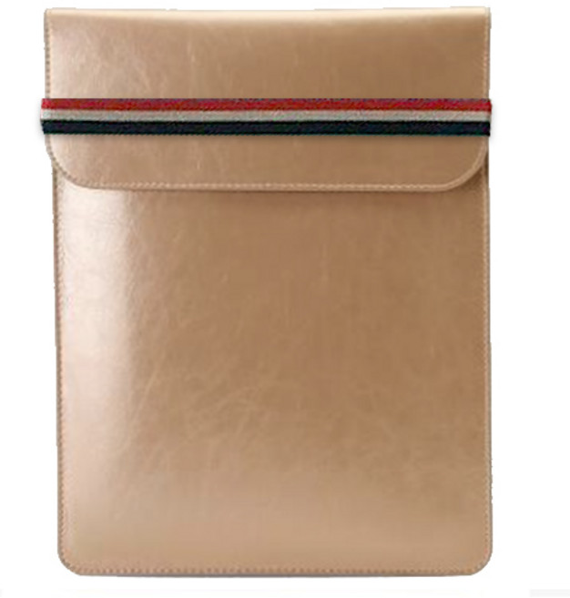 코쿼드 LG그램 노트북 밴드 가죽 파우치, 골드, 1개