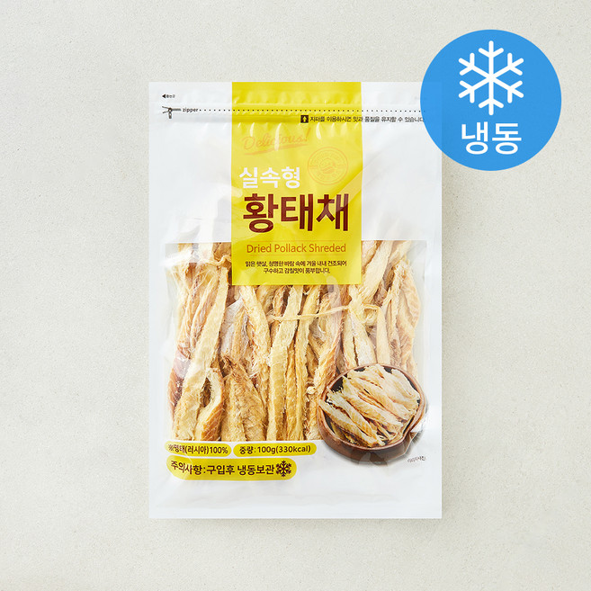 해맑은푸드 황태채 실속형 (냉동), 100g, 1개