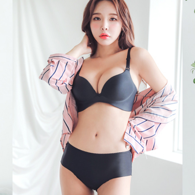 글램브라 여성용 심플 퍼펙트 사기 브라 팬티 세트