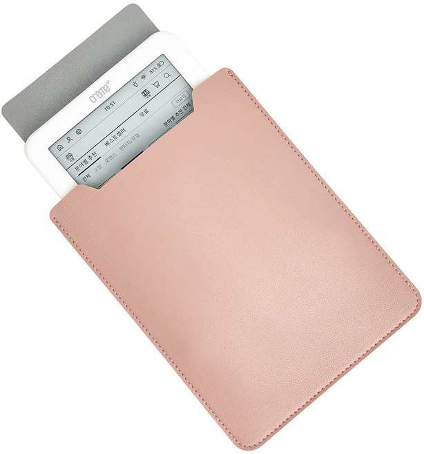 BOHO 킨들 크레마S 사운드업 리디페이퍼 이북리더기 가죽 케이스, 핑크