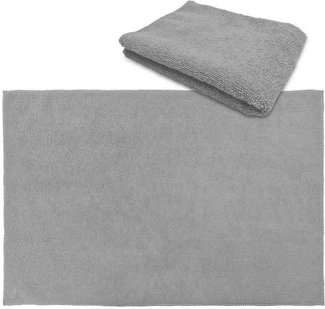 월드크린 다목적 청소용 극세사 손걸레 특대형 60 x 40 cm, 그레이, 2개