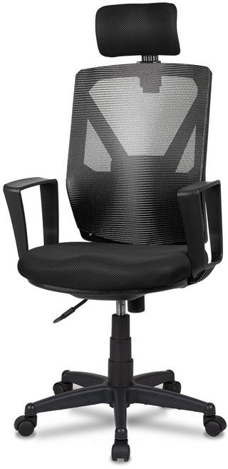 체어클럽 M2프로 블랙바디 메쉬의자, 블랙